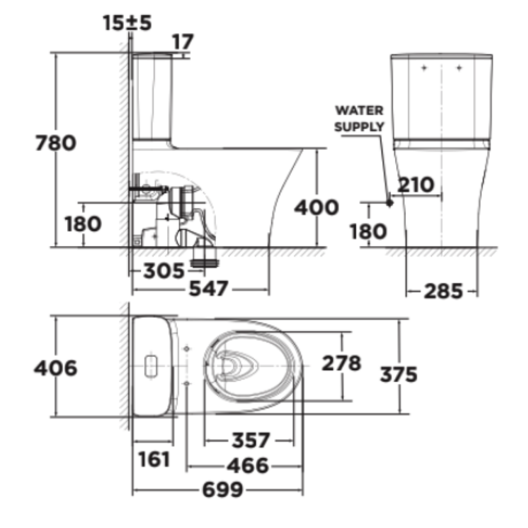 Bồn Cầu 02 Khối American Standard 2622-WT