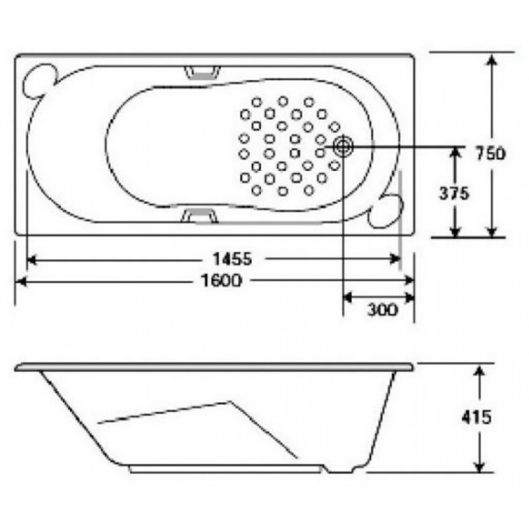 Bồn Tắm Xây American Standard 7130-WT 1.6M