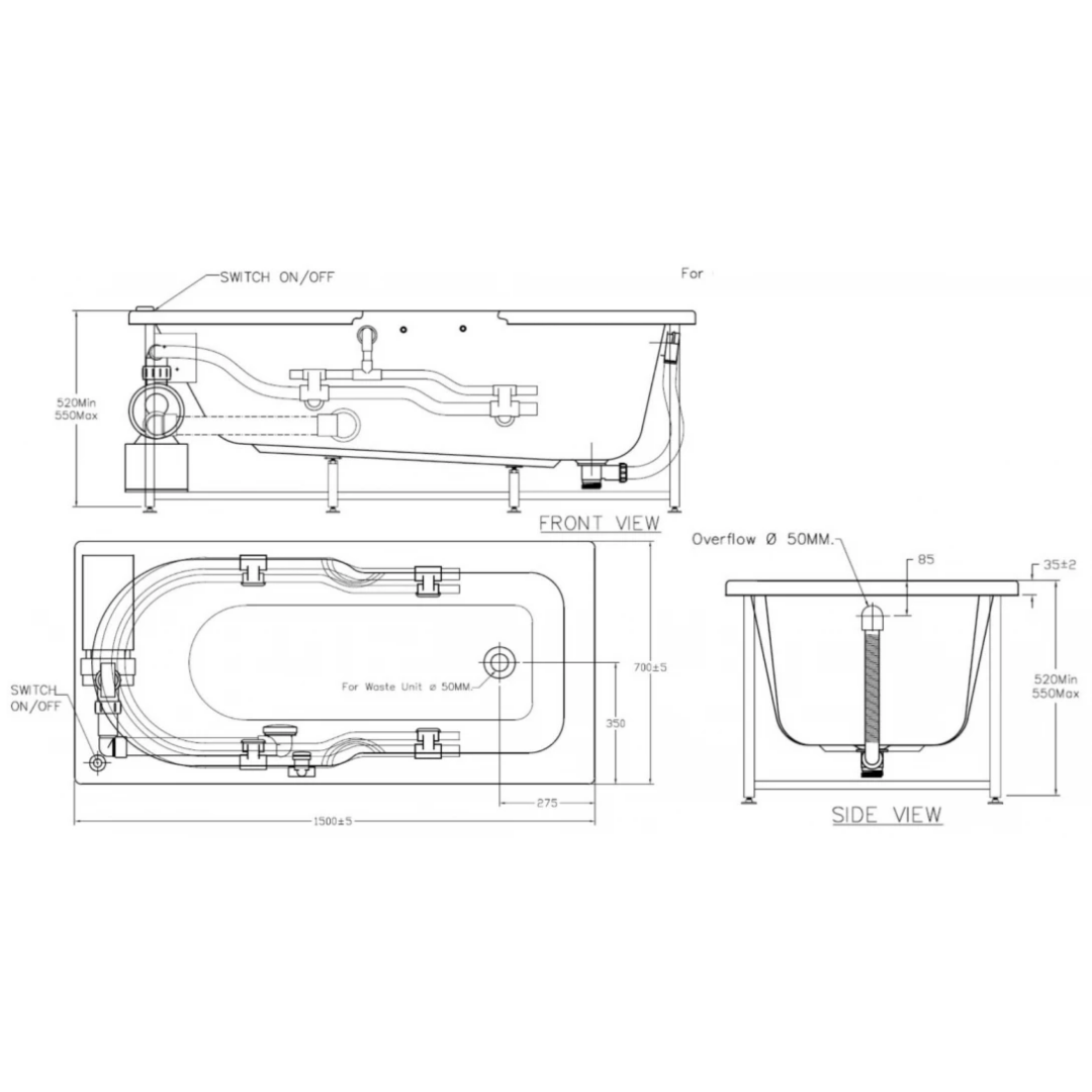 Bồn Tắm Massage American Standard 7240100-WT