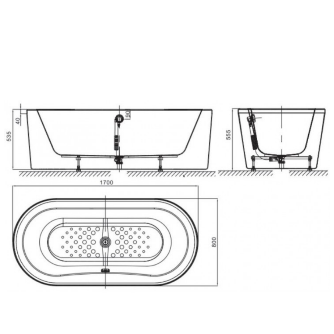 Bồn Tắm Đặt Sàn American Standard Acacia BTAS6704 1.7M