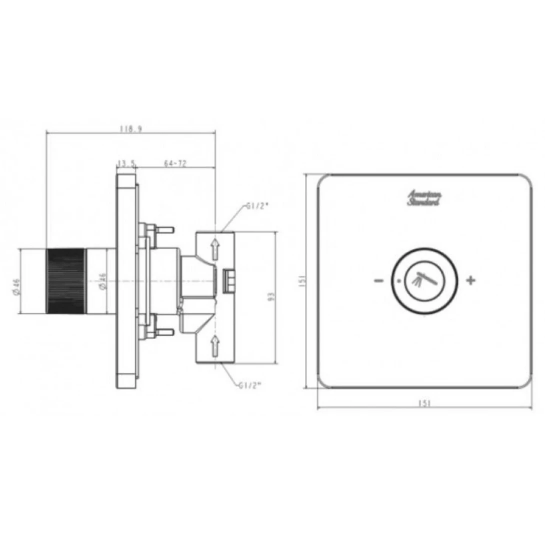 Nút Điều Chỉnh Tay Sen American Standard FFAS0925BHG EasySet Màu Ghi
