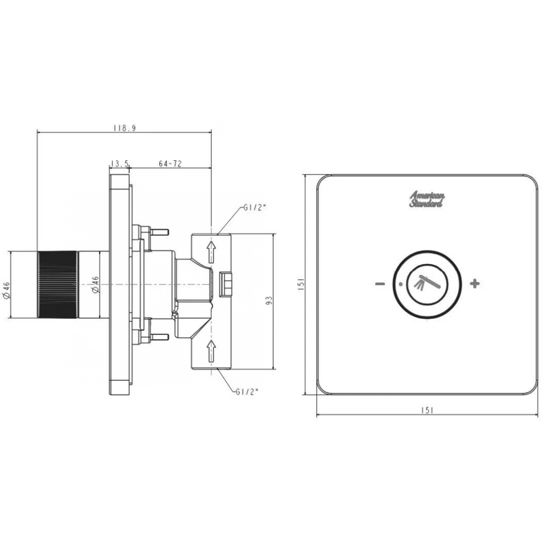 Nút Điều Chỉnh Tay Sen American Standard FFAS0925WS EasySet Màu Vàng Hồng