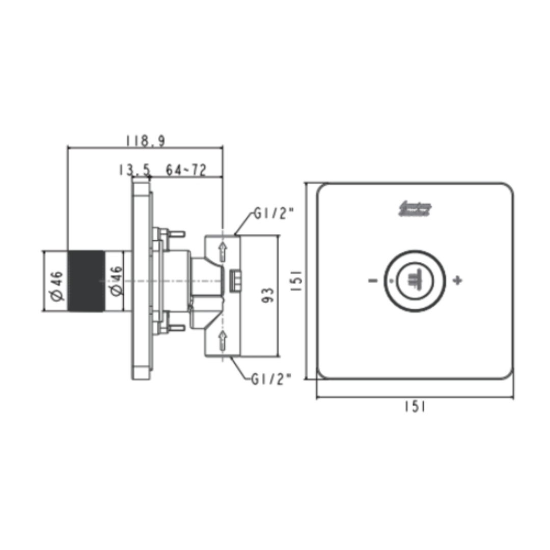 Nút Điều Chỉnh Đầu Sen American Standard FFAS0927MB Màu Đen