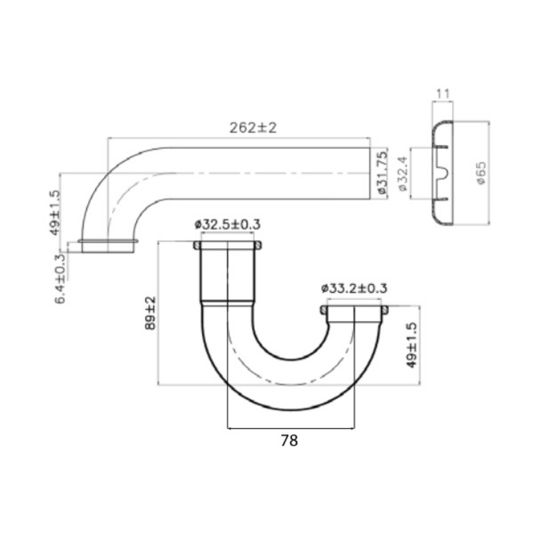 Ống Thải Nước Chữ P American Standard FFAS3939E 340mm