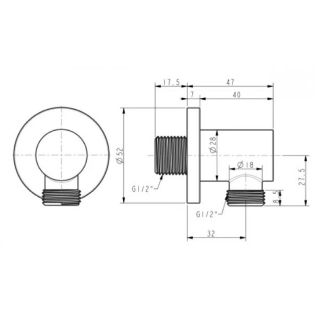 Co Nối American Standard FFAS9140 Tròn
