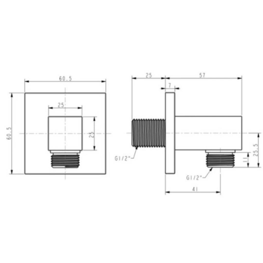 Co Nối American Standard FFAS9142 Vuông