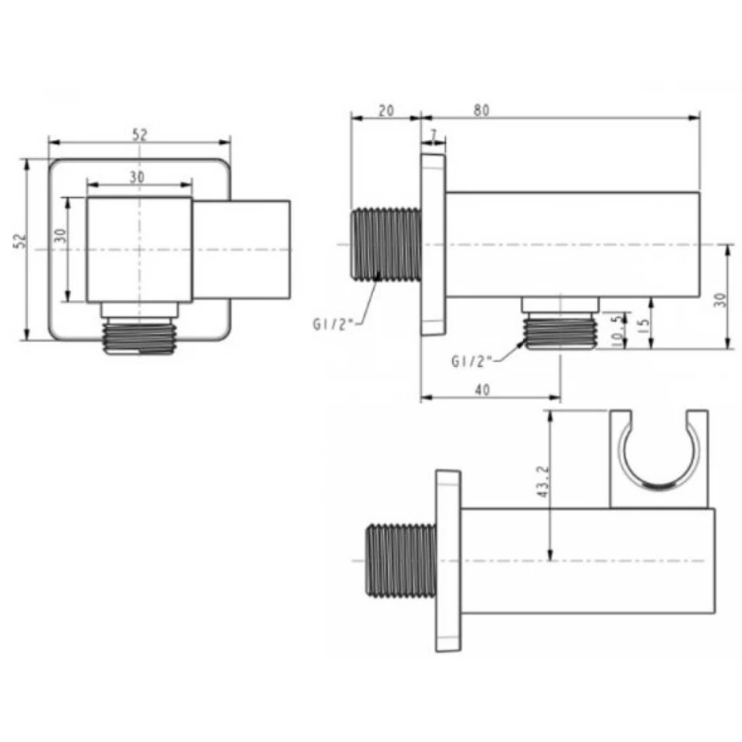 Gác Sen American Standard FFAS9143 Vuông
