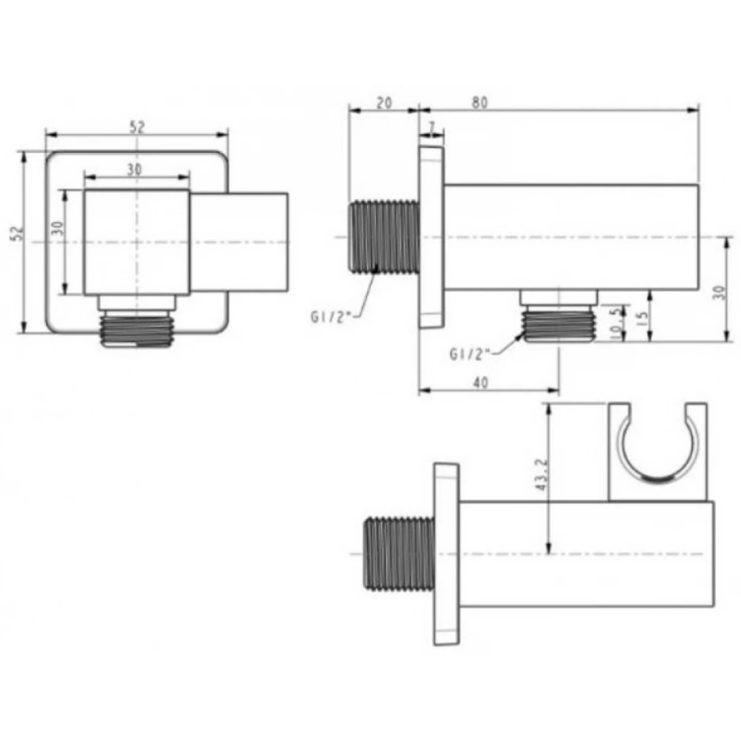 Gác Sen American Standard FFAS9143CS Vuông Màu Vàng