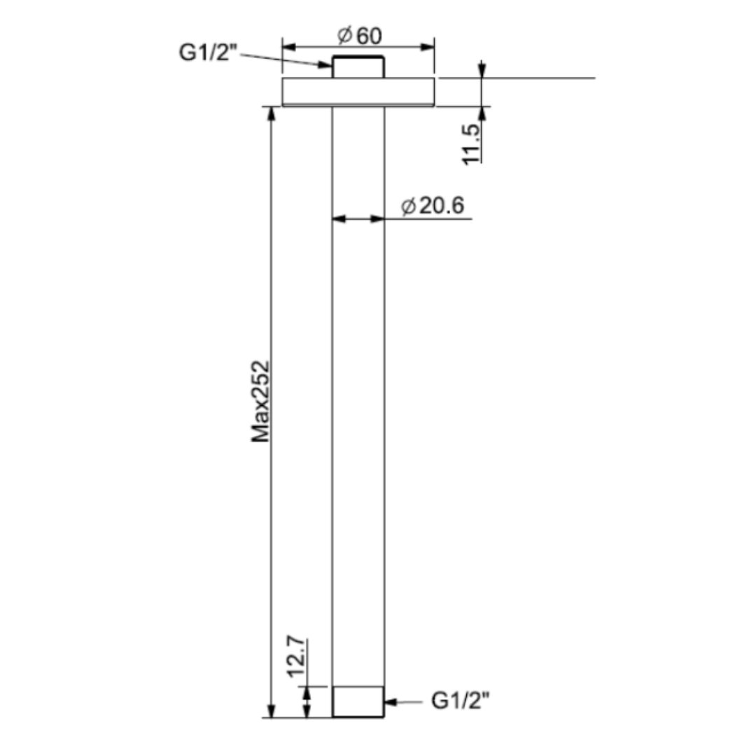 Thanh Nối Đầu Sen American Standard FFAS9908BHG Màu Xám
