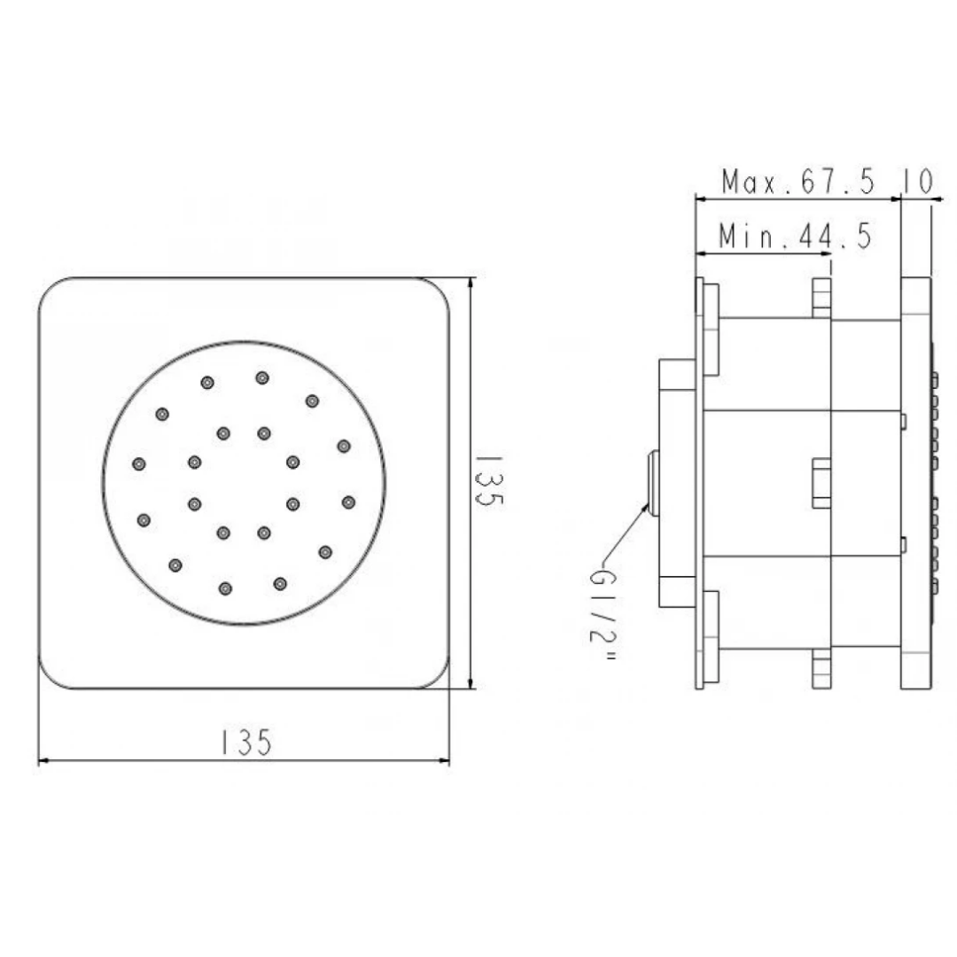 Đầu Sen American Standard FFASS054MB EasySET Âm Tường Màu Đen