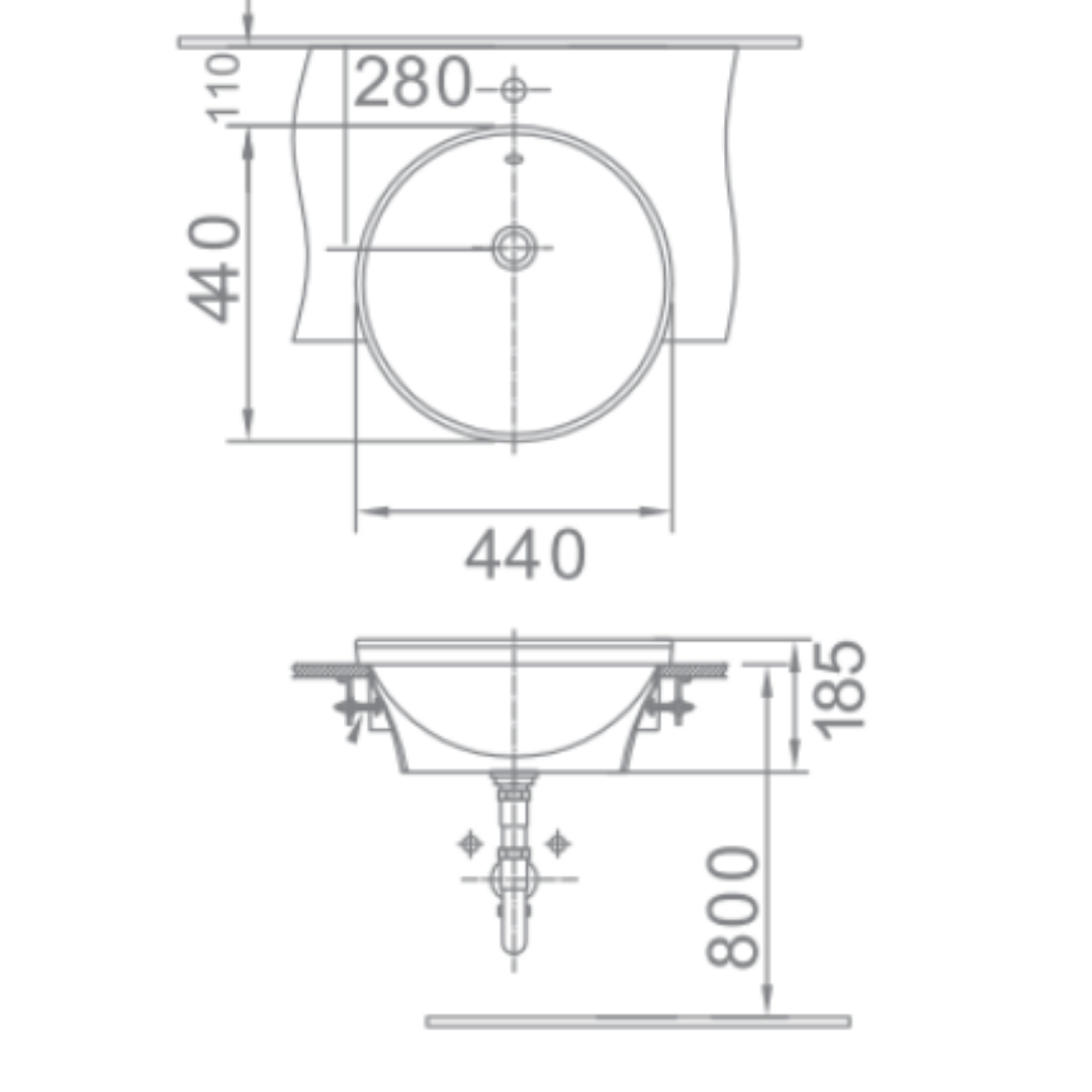 Chậu Lavabo Bán Âm American Standard VF-0333