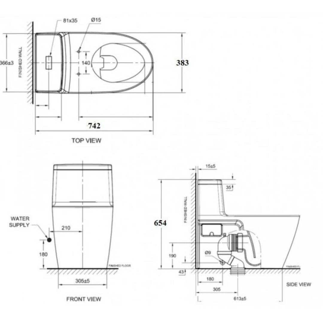Bồn Cầu 1 Khối American Standard VF-1808TSW Nắp Cơ M4A839