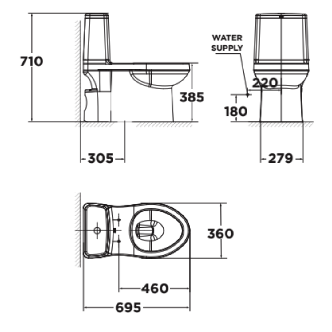 Bồn Cầu 01 Khối American Standard VF-1858