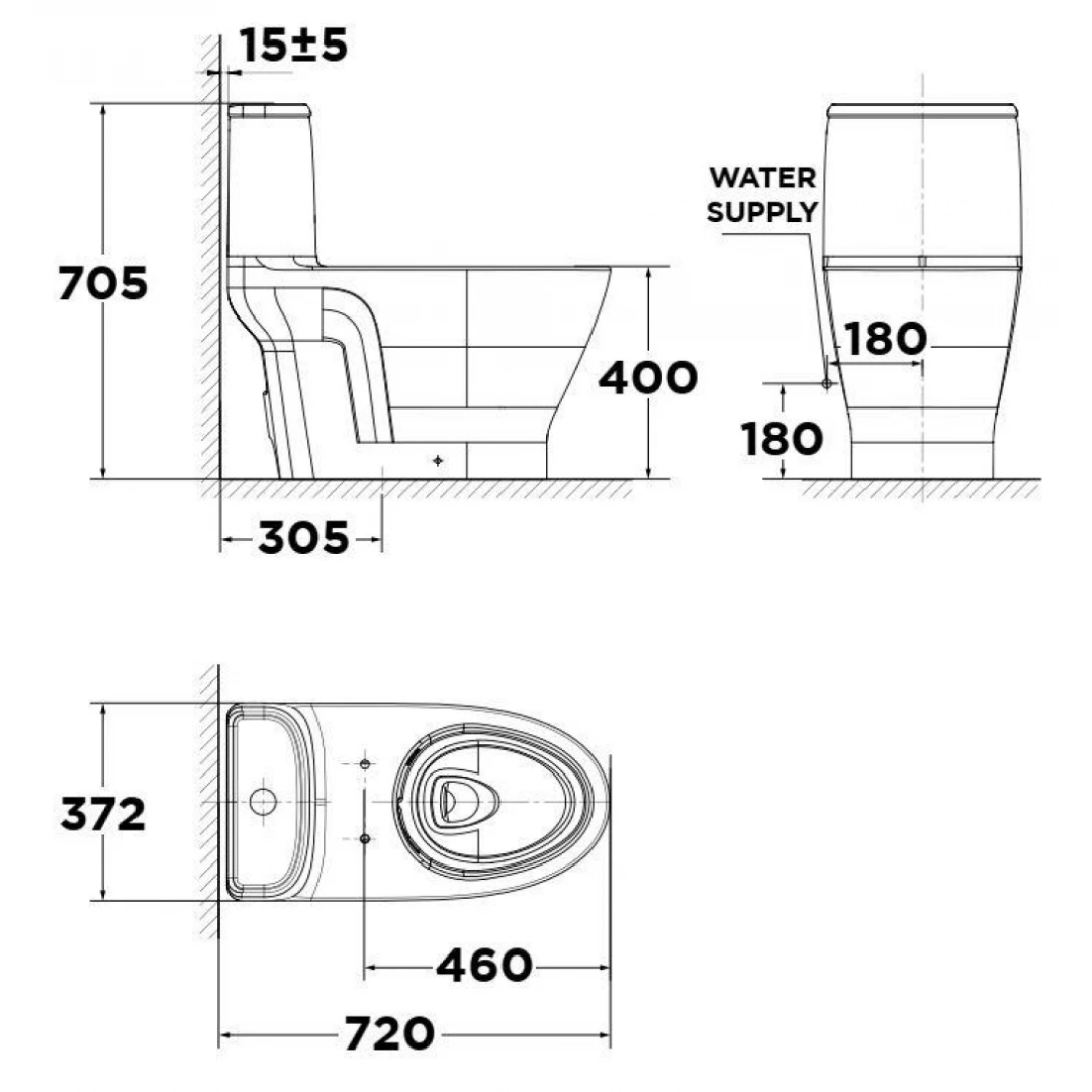 Bồn Cầu 01 Khối American Standard LOVEN VF-1862