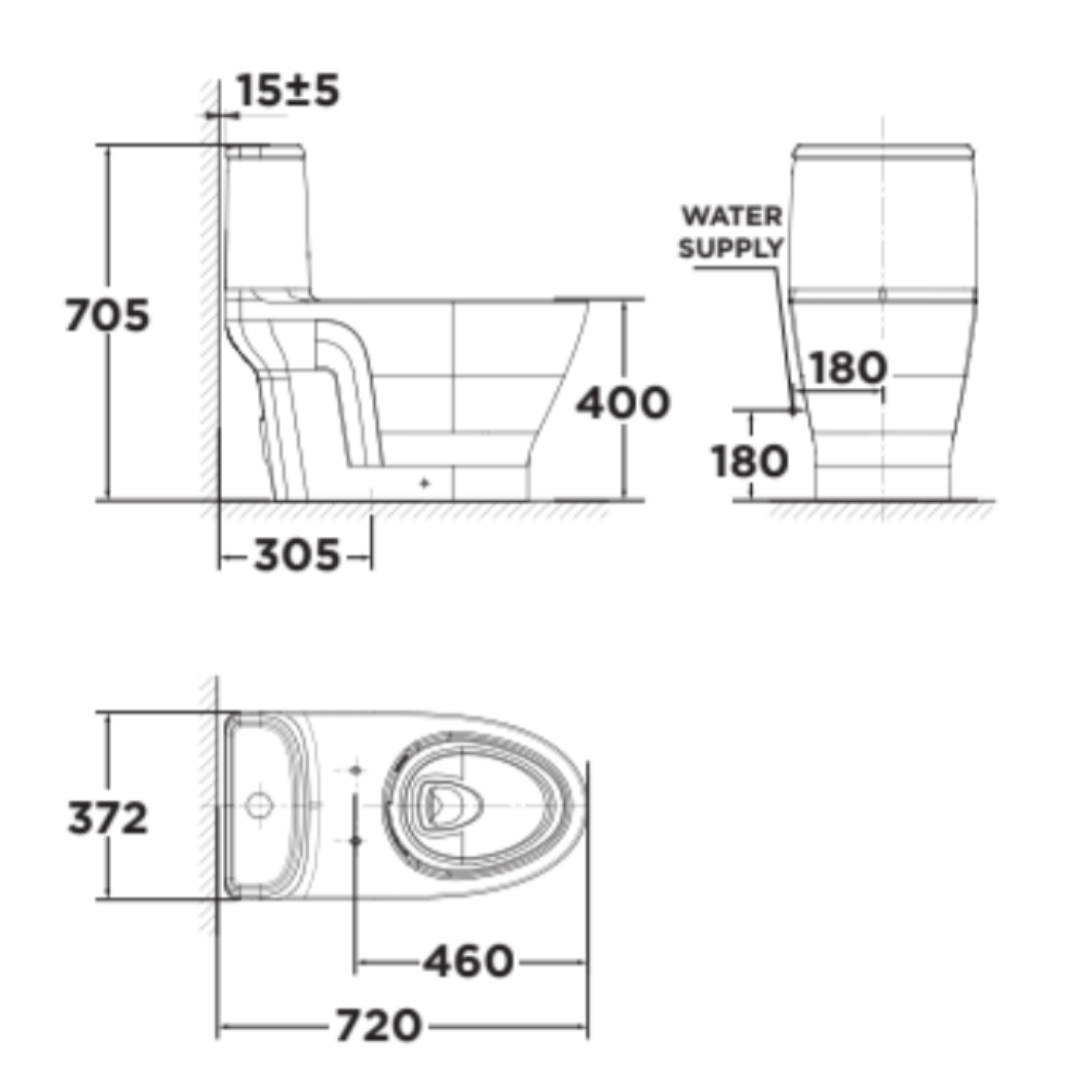 Bồn Cầu American Standard VF-1862PR Nắp Điện Tử WP-7SR1