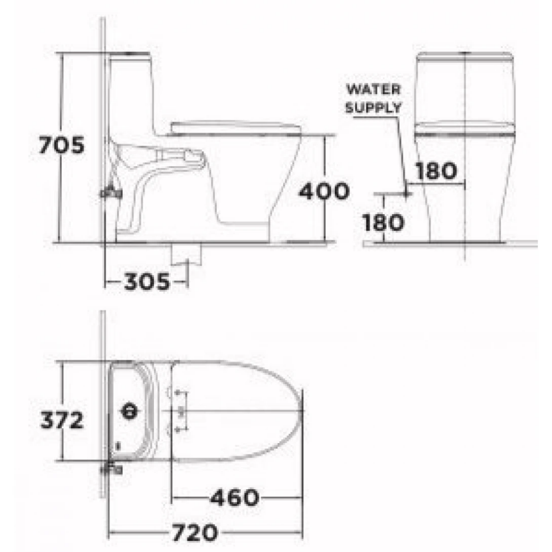Bồn Cầu 01 Khối American Standard VF-1863