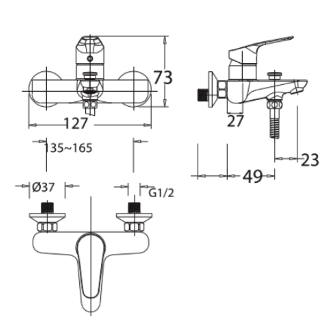 Vòi Sen Tắm Nóng Lạnh American Standard WF-0311