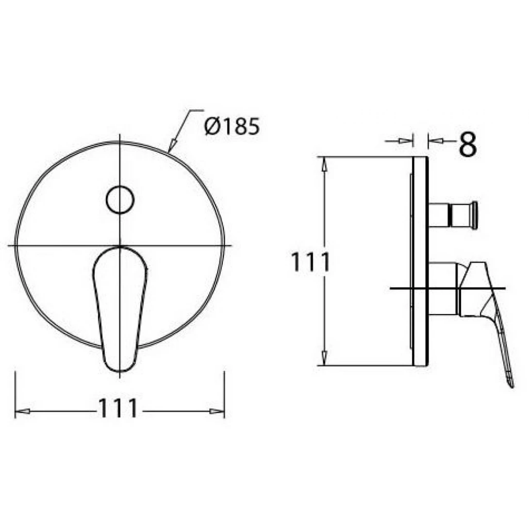 Van Điều Chỉnh American Standard WF-0321 Âm Tường