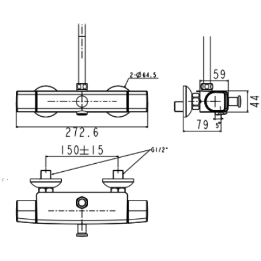 Vòi Sen Tắm Nóng Lạnh American Standard WF-0715
