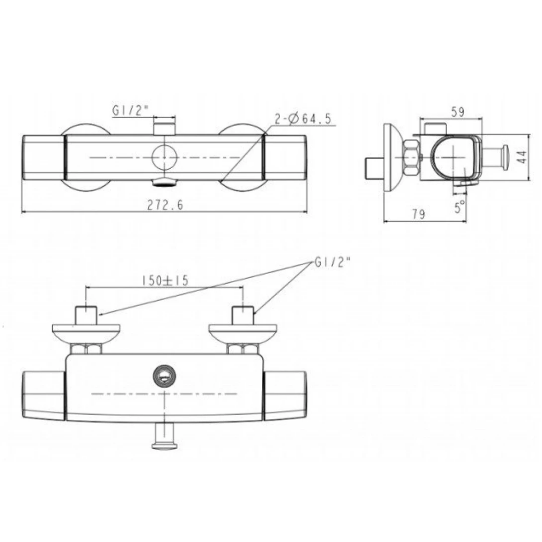 Vòi Sen Tắm Nóng Lạnh American Standard WF-0715W