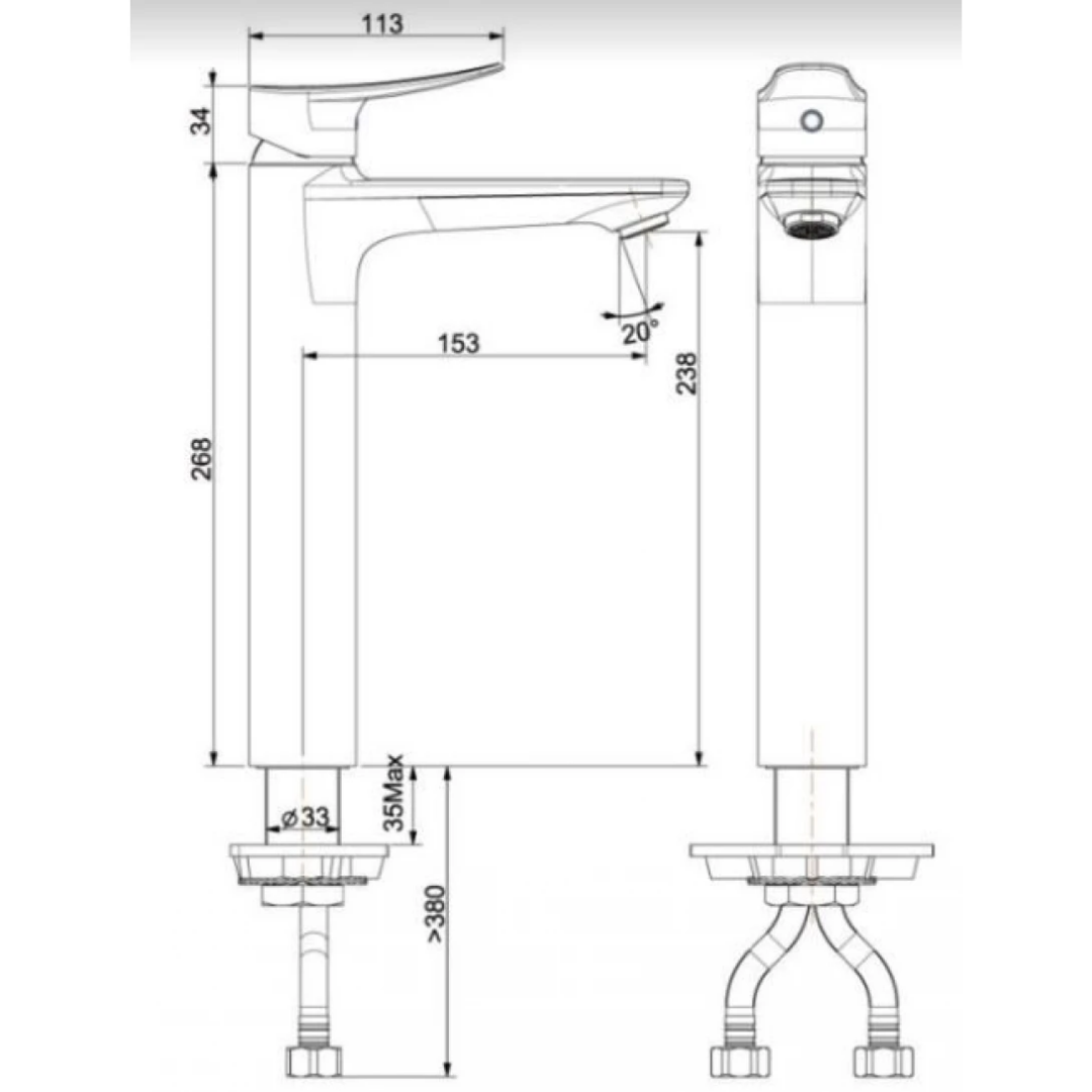 Vòi Lavabo Nóng Lạnh American Standard WF-0902