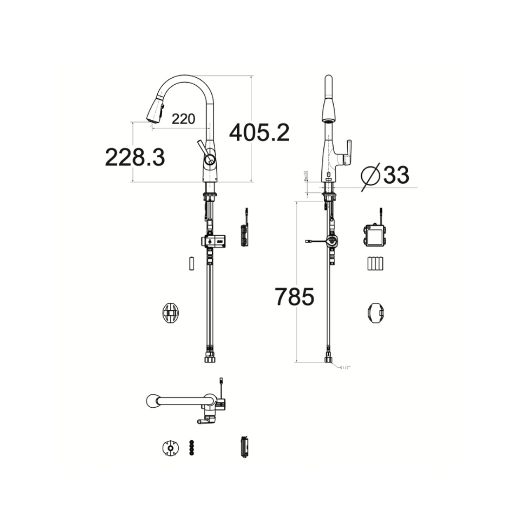 Vòi Rửa Bát Cảm Ứng American Standard WF-0907