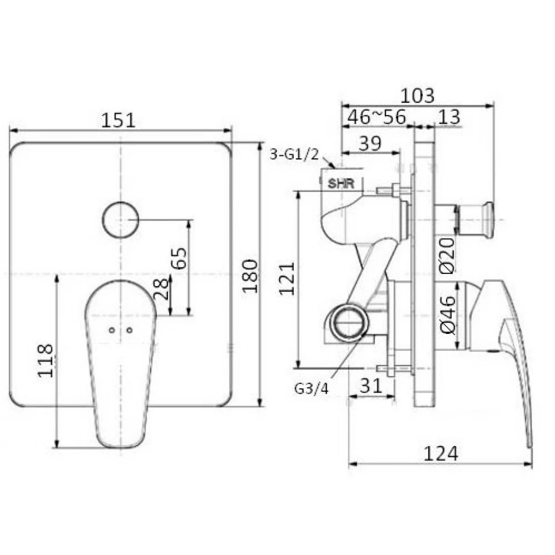 Van Điều Chỉnh American Standard WF-0921 Âm Tường