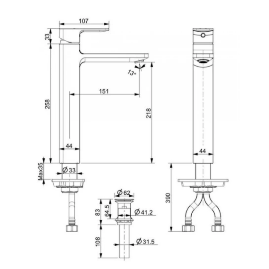 Vòi Lavabo Nóng Lạnh American Standard WF-1302