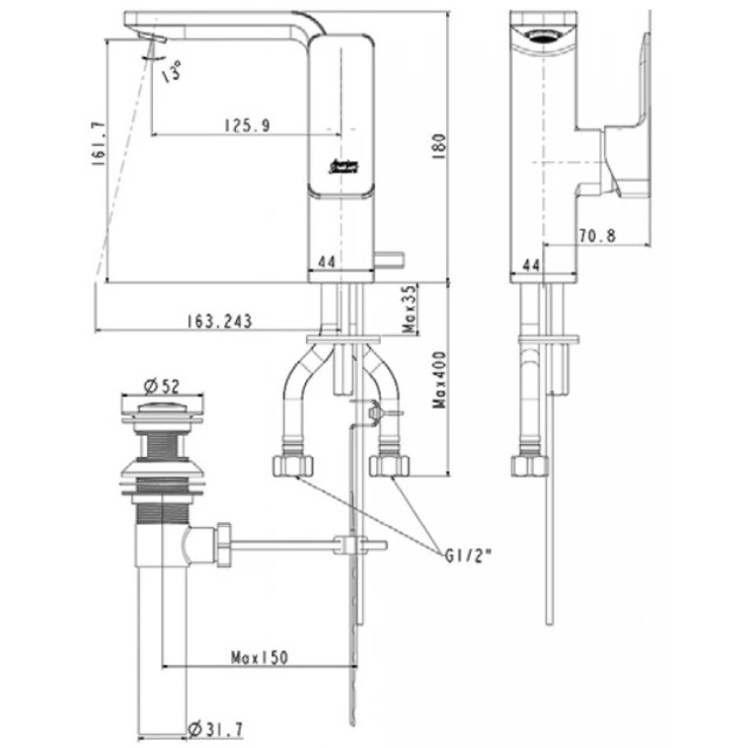 Vòi Lavabo Nóng Lạnh American Standard WF-1305