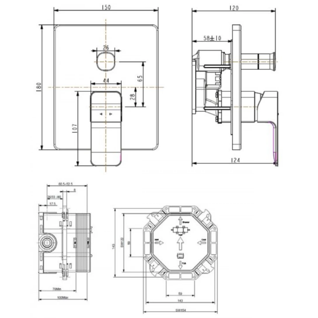 Van Điều Chỉnh American Standard WF-1321 Âm Tường