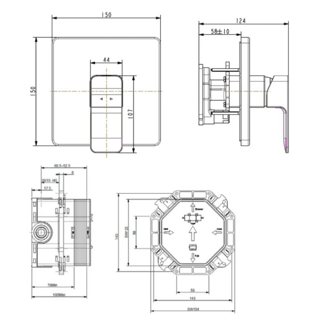 Van Điều Chỉnh American Standard WF-1322WS Âm Tường Acacia