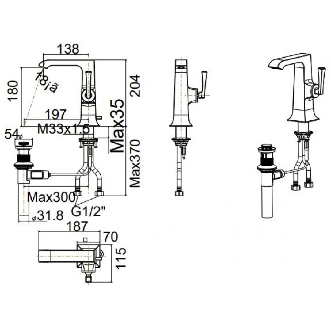 Vòi Lavabo Nóng Lạnh American Standard WF-1601