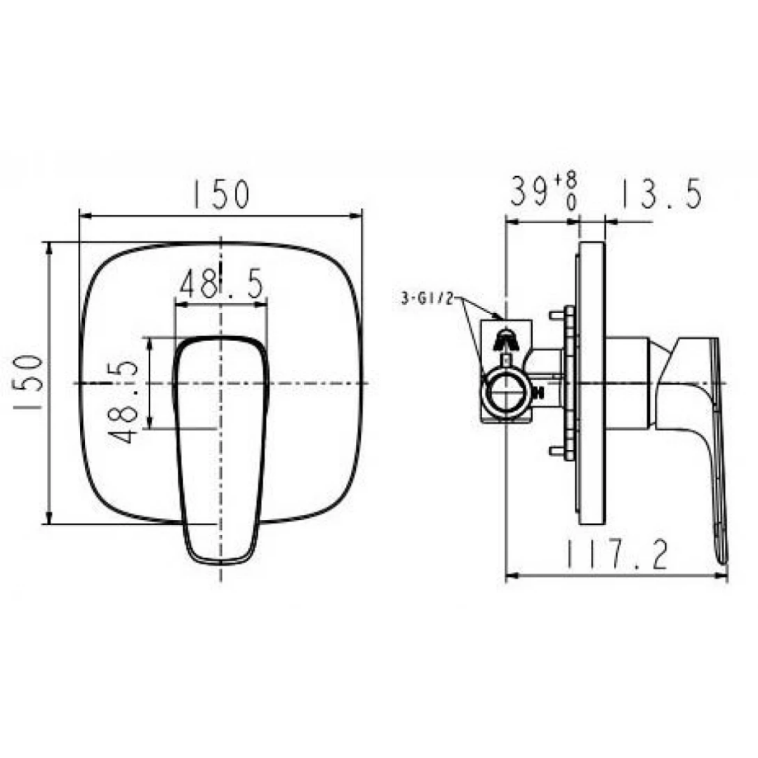 Van Điều Chỉnh American Standard WF- Âm Tường