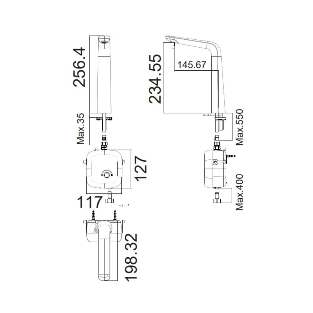 Vòi Lavabo Cảm Ứng American Standard WF-3010 Cổ Cao