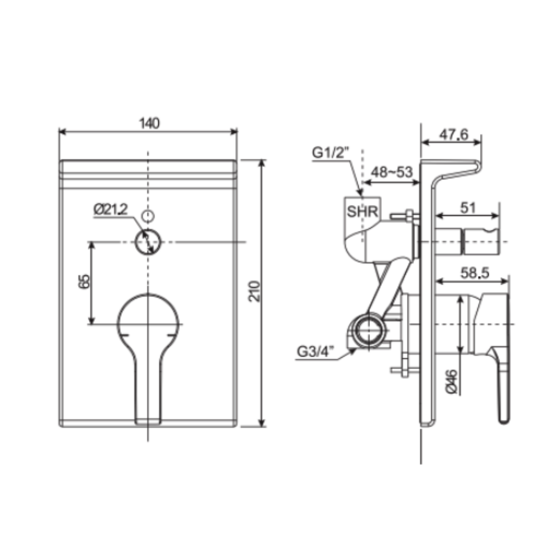 Van Điều Chỉnh American Standard WF-3921 Âm Tường Active