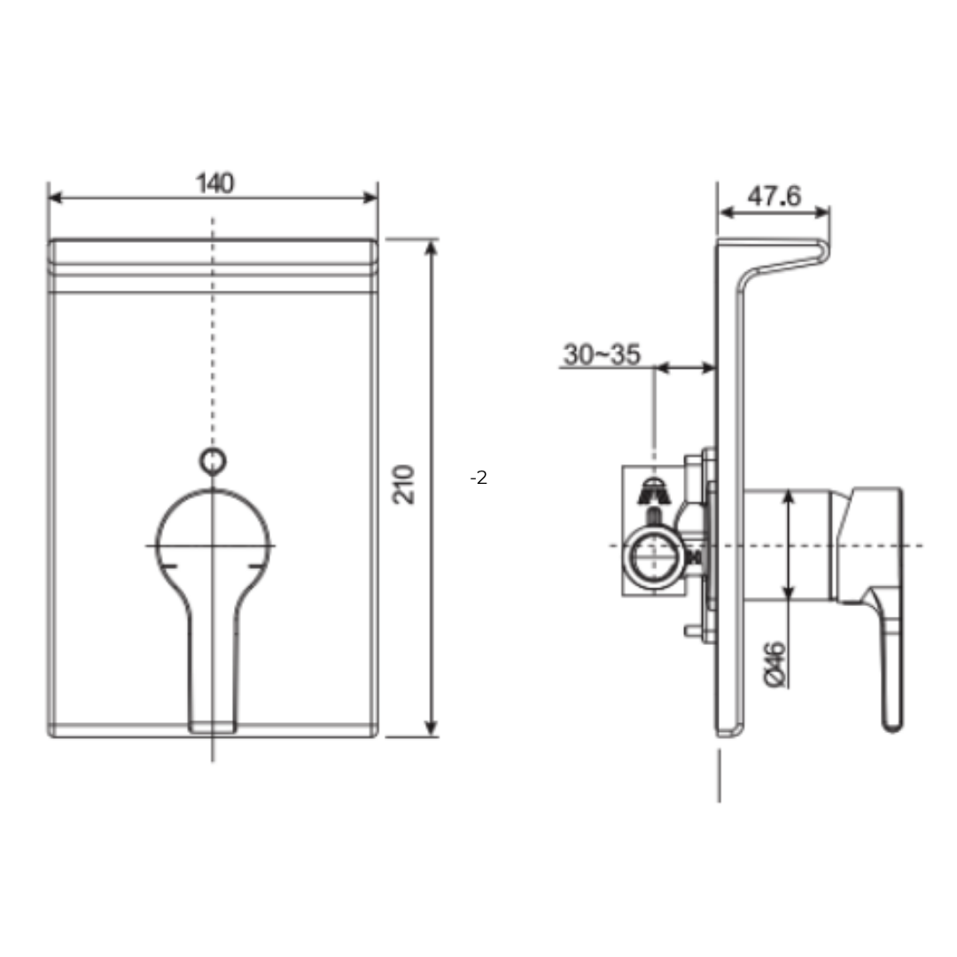 Van Điều Chỉnh American Standard WF-3922 Âm Tường