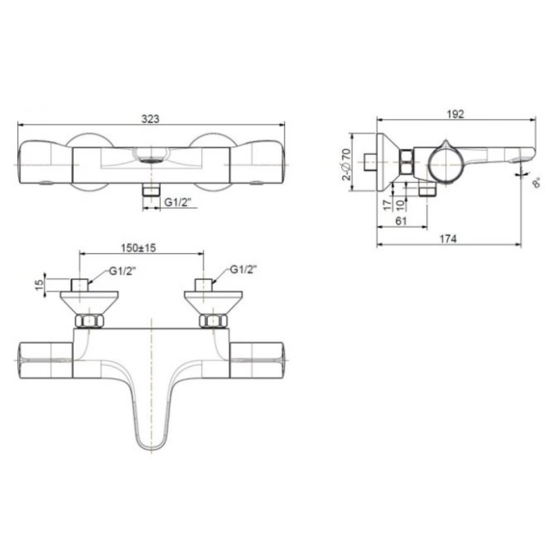Vòi Sen Tắm Nhiệt Độ American Standard WF-494