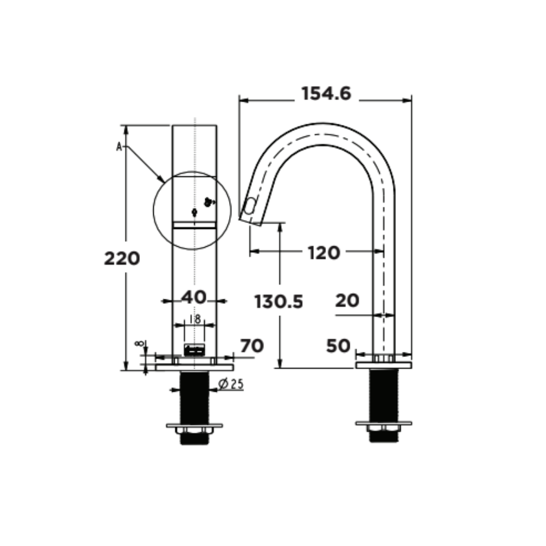 Vòi Lavabo Cảm Ứng American Standard WF-8101 Kết Hợp Vòi Xà Phòng