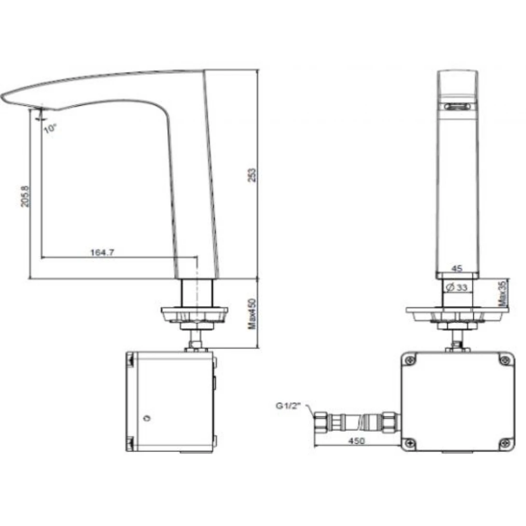 Vòi Lavabo Cảm Ứng American Standard WF-8507.DC Cổ Cao