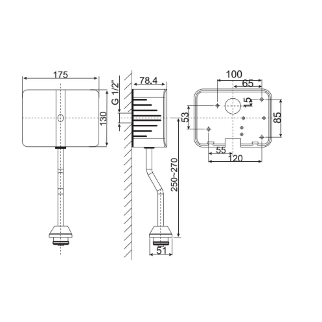 Van Tiểu Cảm Ứng American Standard WF-8609