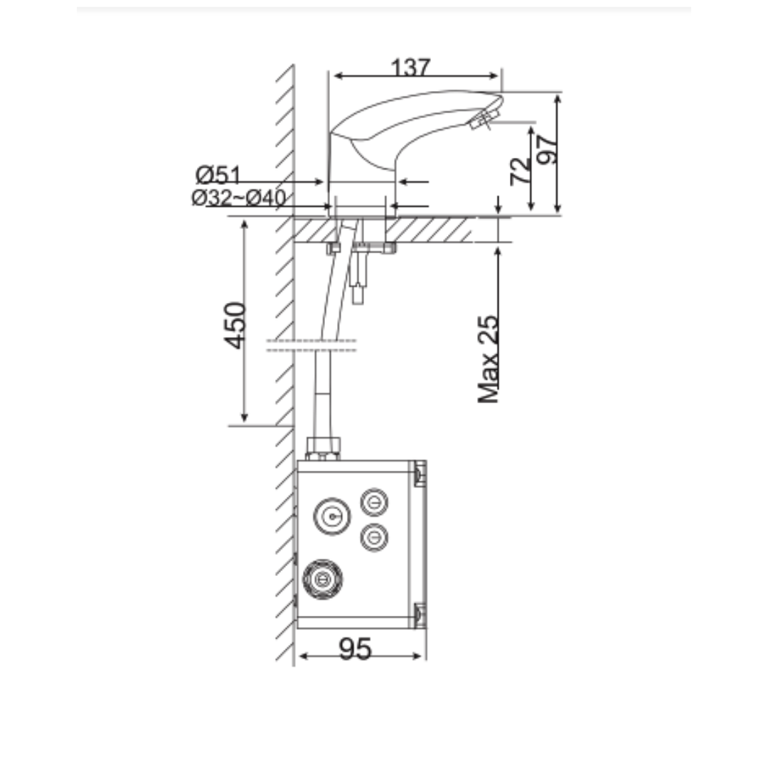 Vòi Lavabo Cảm Ứng American Standard WF-8611