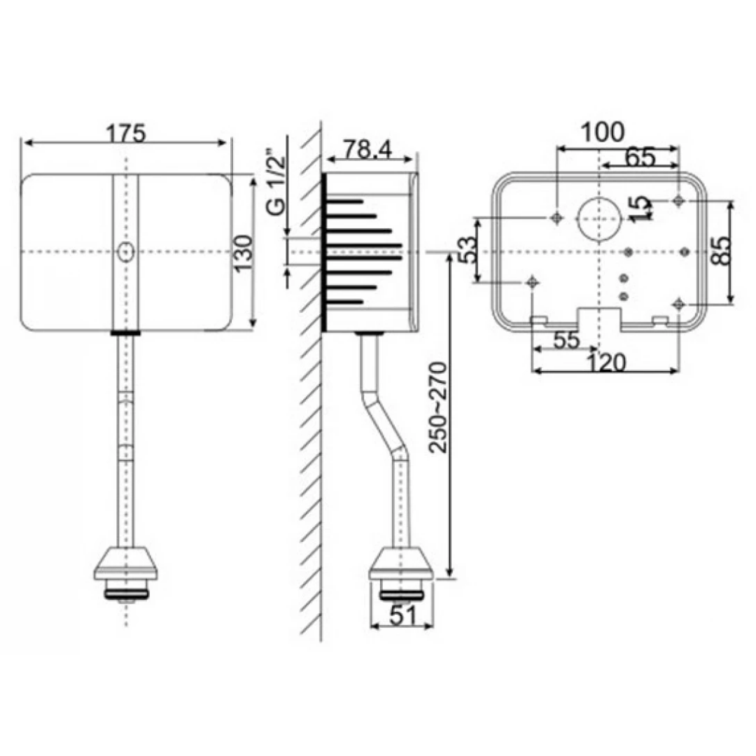Van Xả Cảm Ứng Bồn Tiểu American Standard WF-8619