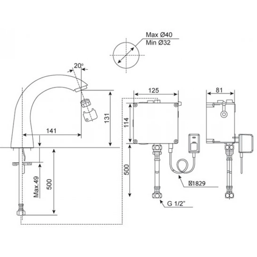 Vòi Lavabo Cảm Ứng American Standard WF-8805