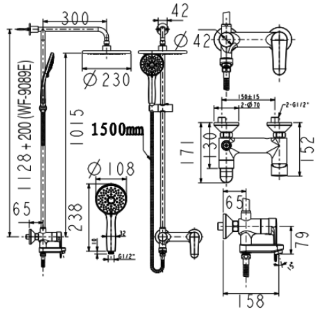 Sen Cây Nóng Lạnh American Standard WF-9089MB Màu Đen