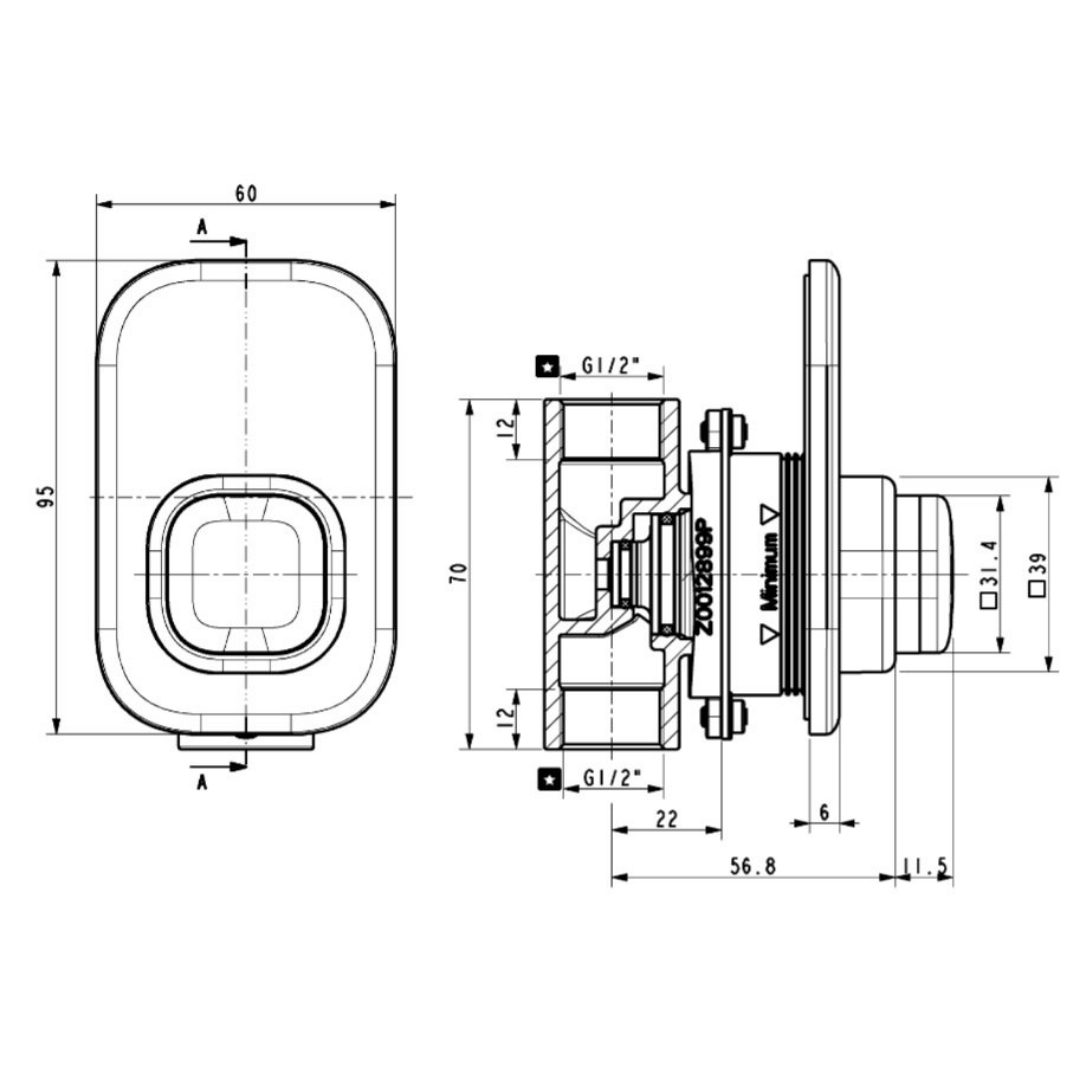 Sen Tắm Âm Tường American Standard WF-T826
