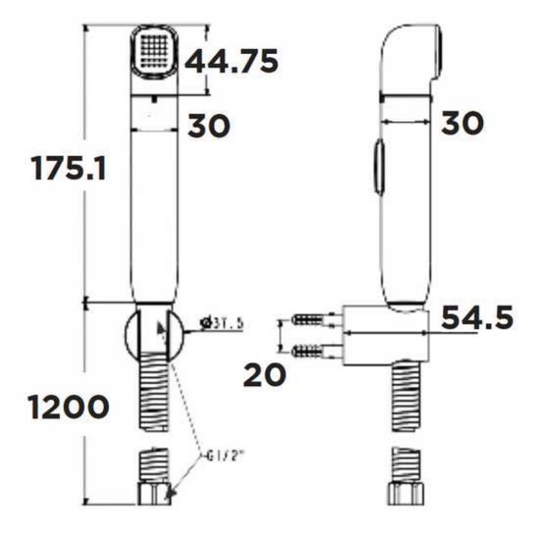 Vòi Xịt Toilet American Standard WF-TS28CW Màu Crom