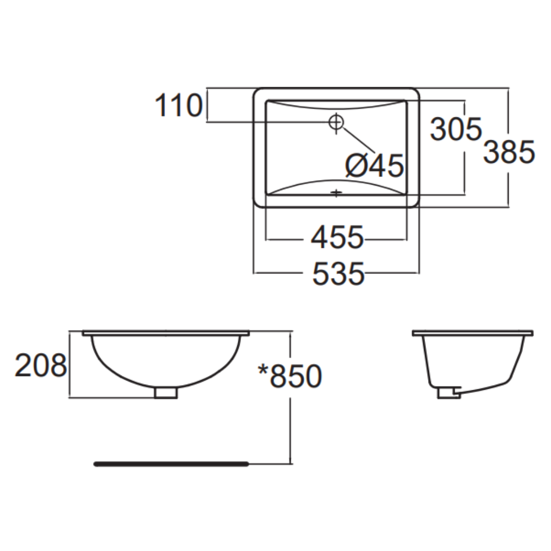 Chậu Lavabo Âm Bàn American Standard WP-0488