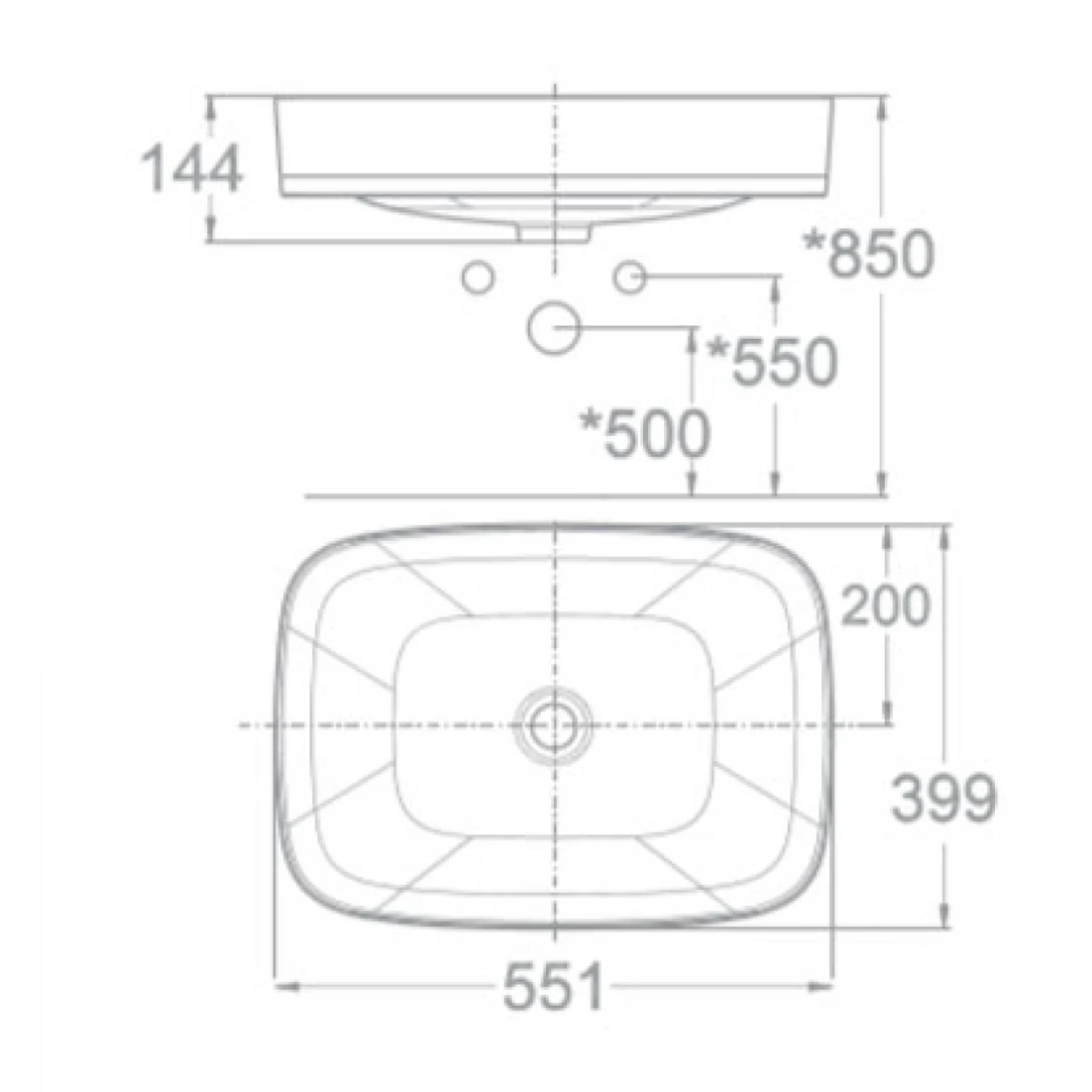 Chậu Lavabo Đặt Bàn American Standard WP-0628 Signature