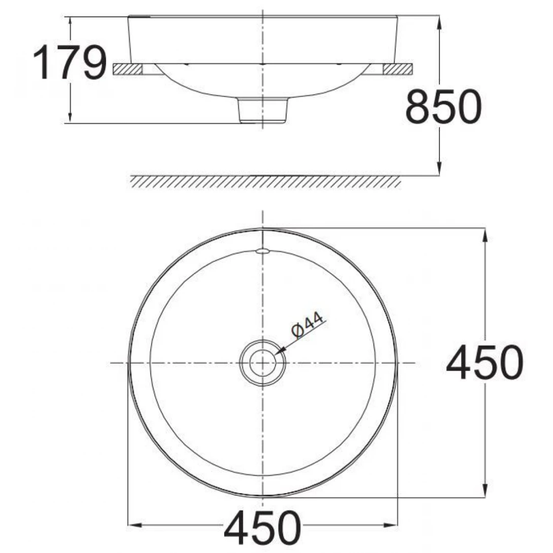Chậu Lavabo Đặt Bàn American Standard WP-0639 Tròn