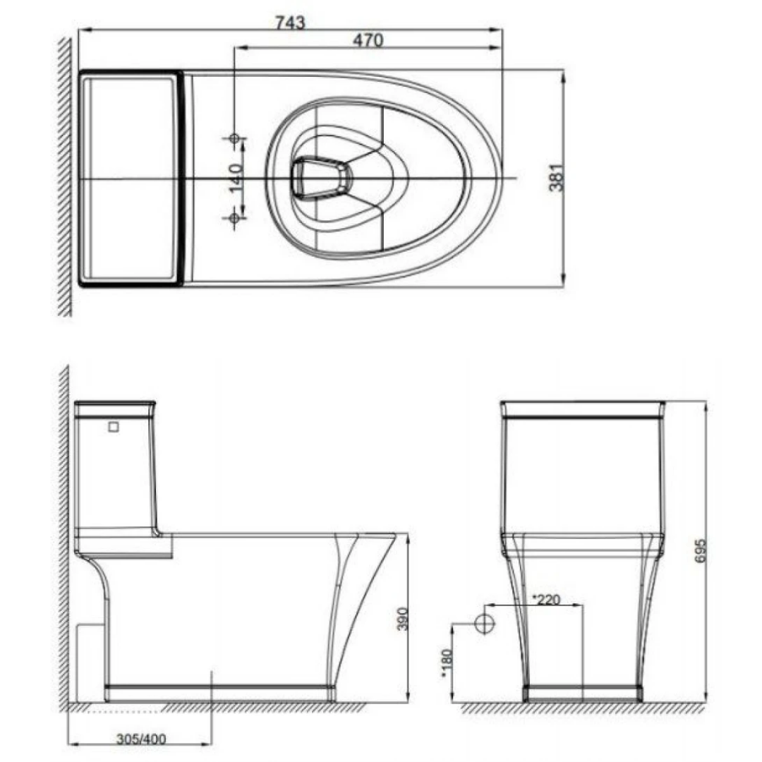 Bồn Cầu 01 Khối American Standard WP-2025